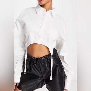 LIONESS BUTTON UP CROP TOP